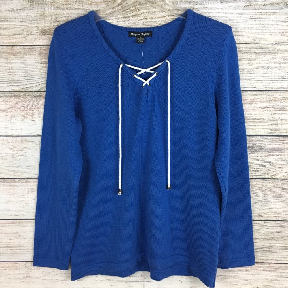 Designers Originals Lace Up Pullover Sweater